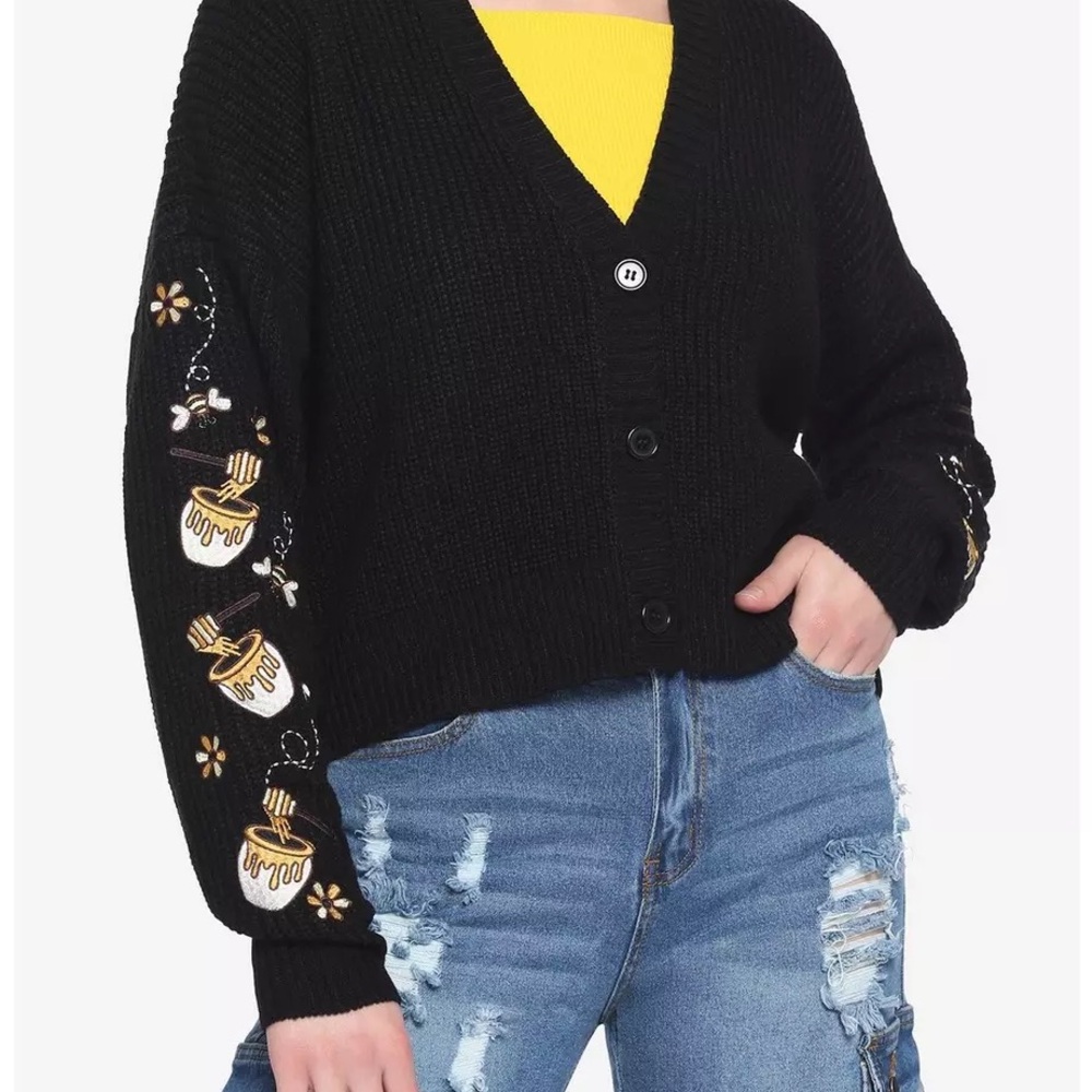 Honey Pots & Bees Crop Girls Cardigan